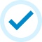Verification tick in circular frame